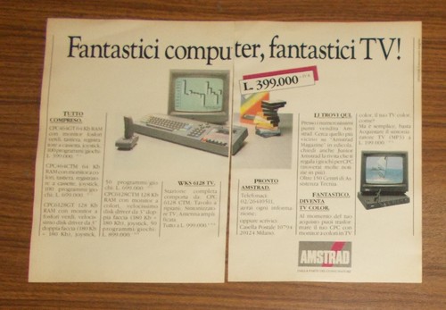 Rara pubblicità amstrad - pubblicità, cpc